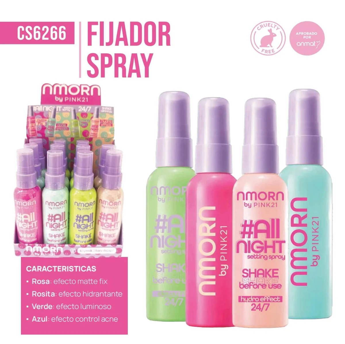 Fijador Spray de Maquillaje Pink21