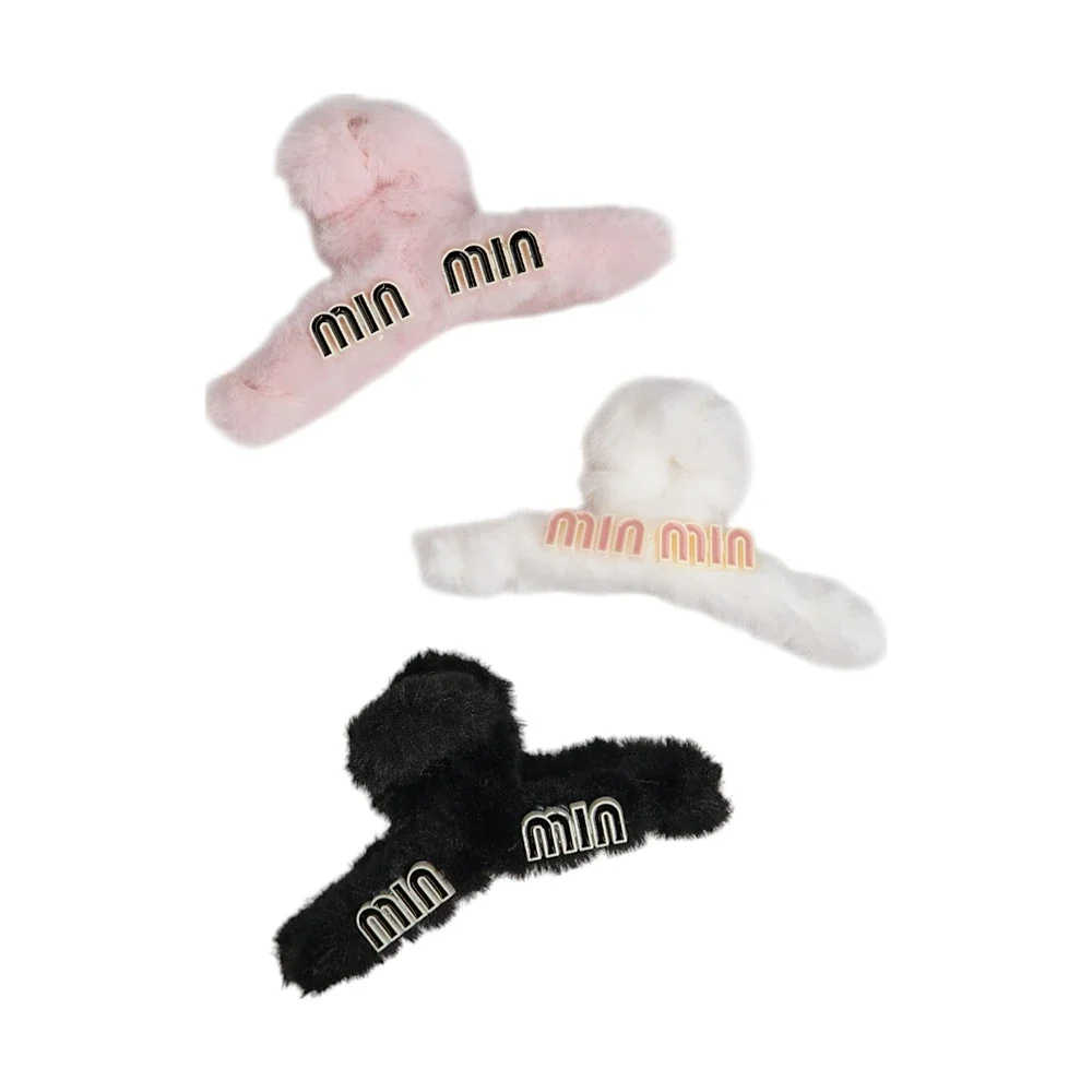 P*12 BROCHE DE PELO PELUCHE COLORES SURTIDOS MELY