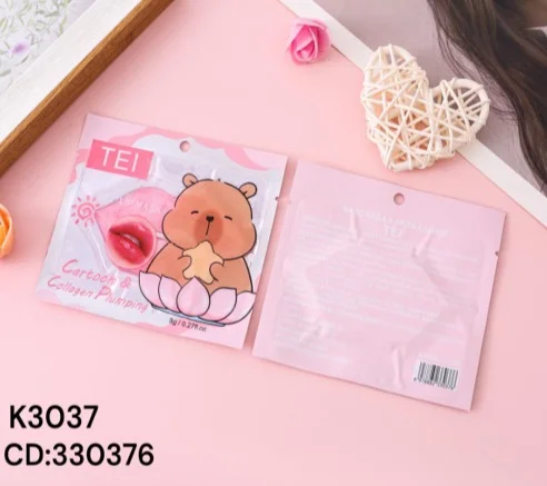 Mascarilla para Labios Rosa Capibara Tei