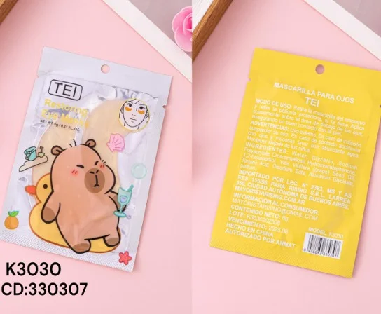 Mascarilla para Ojo Capibara Amarillo Tei