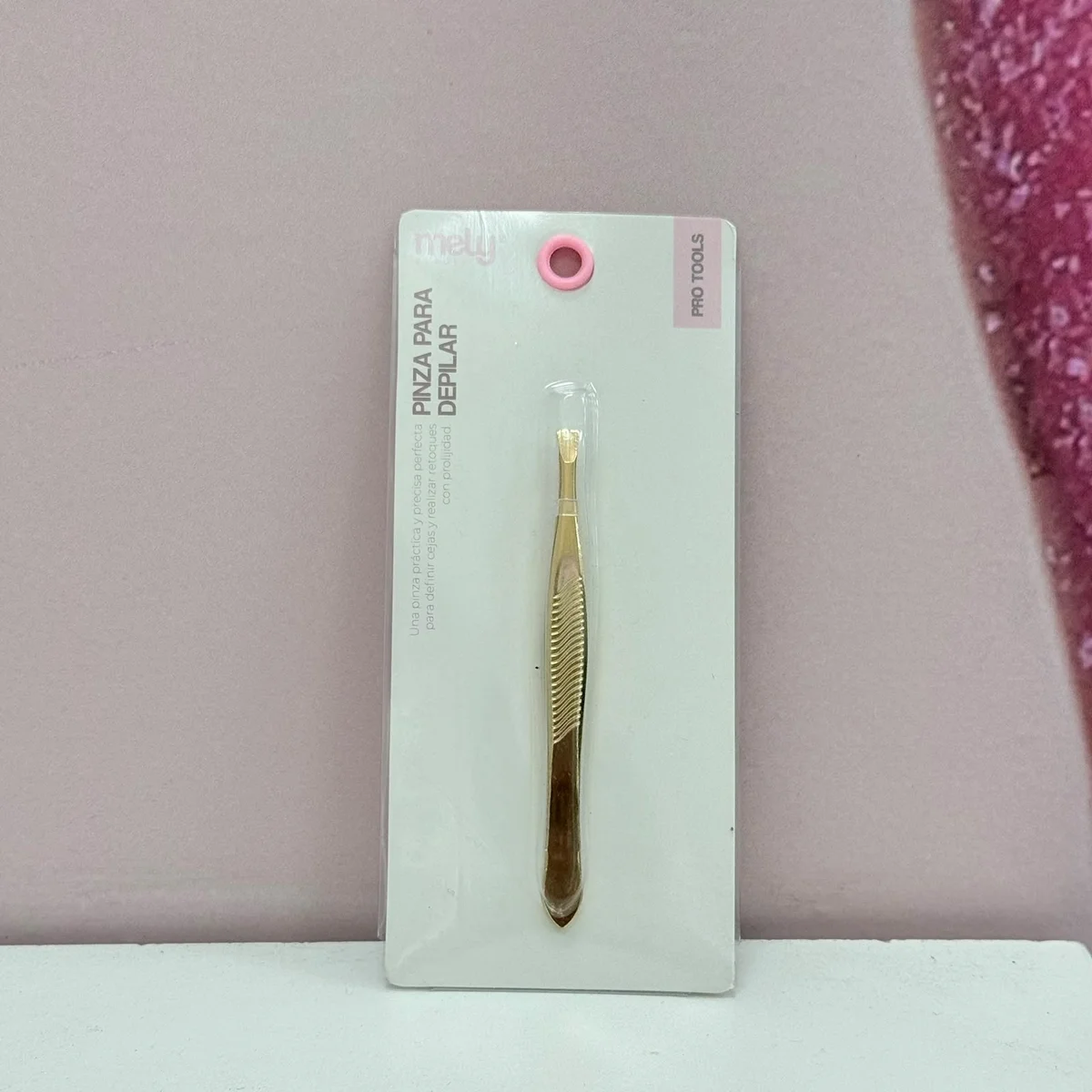 Pinza Punta Plana Dorada Mely