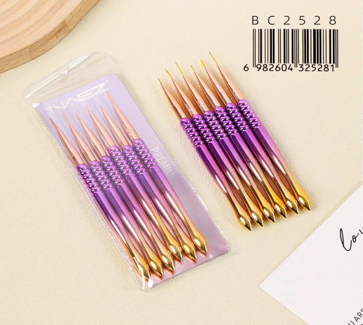 P*12 PINCELES PARA NAIL ART PROFESIONAL LINER Y DIBUJO