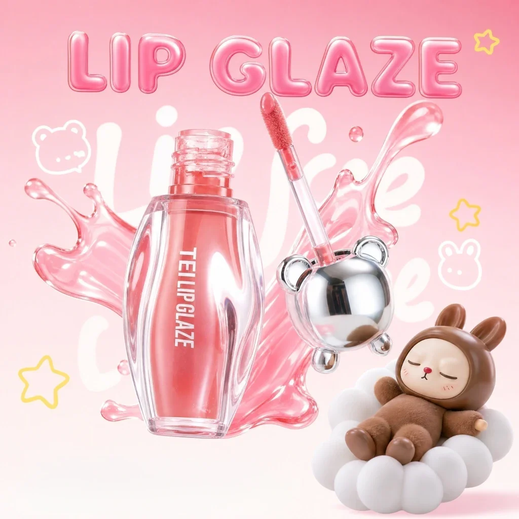 LABIAL GLOSS CON TAPA OSITO TEI