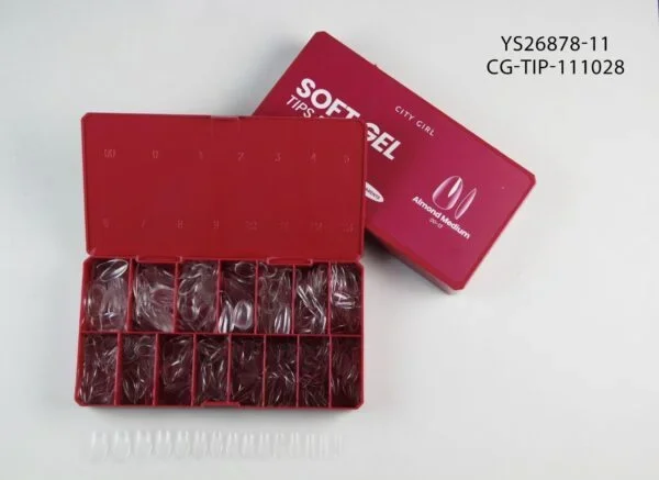 Tips Soft Gel Almond Medium 510pcs City Girl
