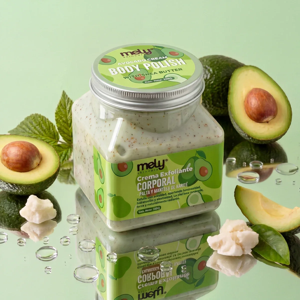 EXFOLIANTE CORPORAL EN CREMA DE PALTA MELY