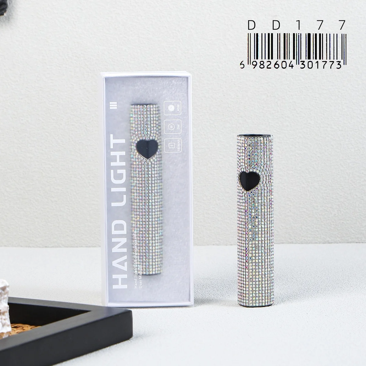Mini Linterna Cabina Uv Led Portatil de Mano con Strass