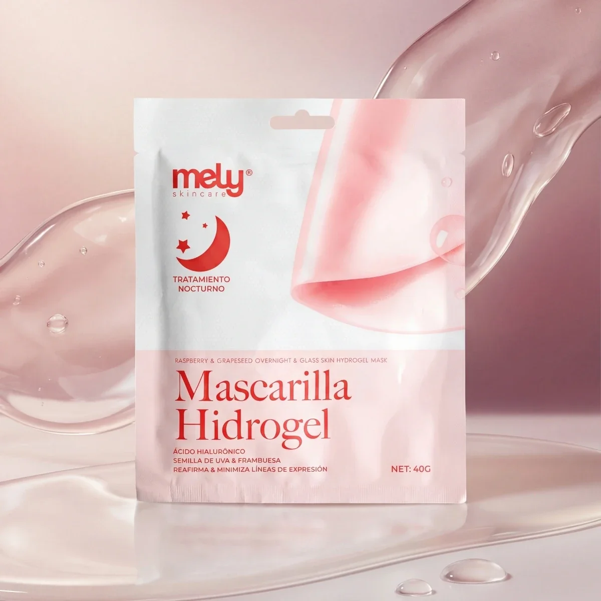 MASCARILLA DE HIDROGEL DE FRAMBUESA Y SEMILLA MELY