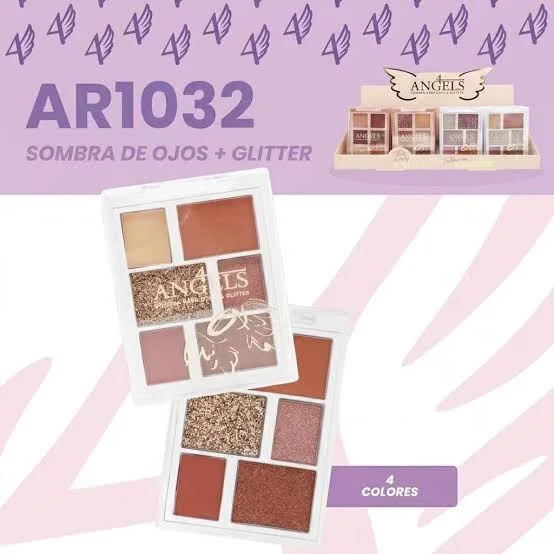 Glitter+sombra para Ojos 6colores 4angels