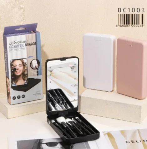 ESPEJO CON LED+BROCHAS