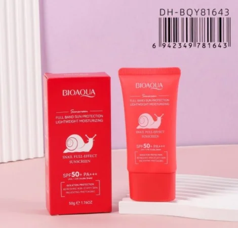 PROTECTOR SOLAR FACIAL DE BABA DE CARACOL SNAIL BIOAQUA