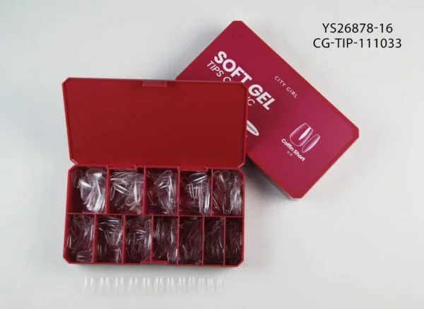 Tips Soft Gel Coffin Corto 504pcs City Girl