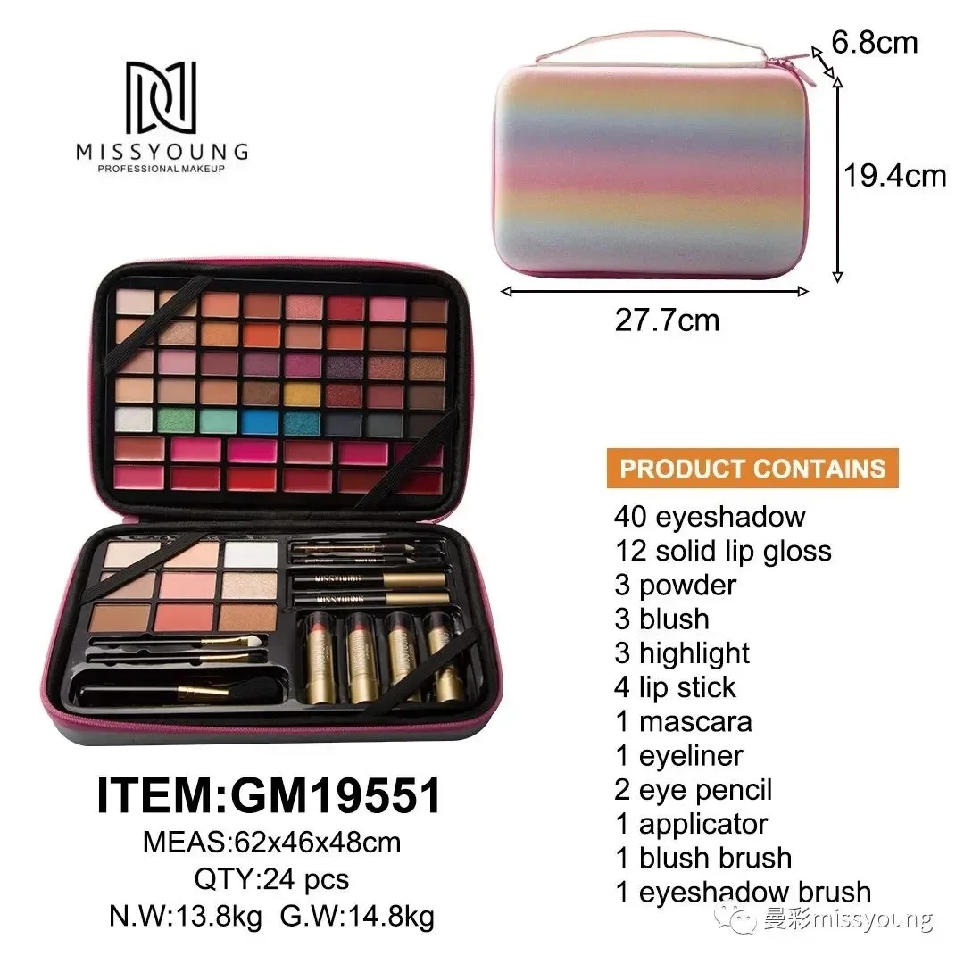 Set de Maquillaje Completo Maletin Profesional Makeup