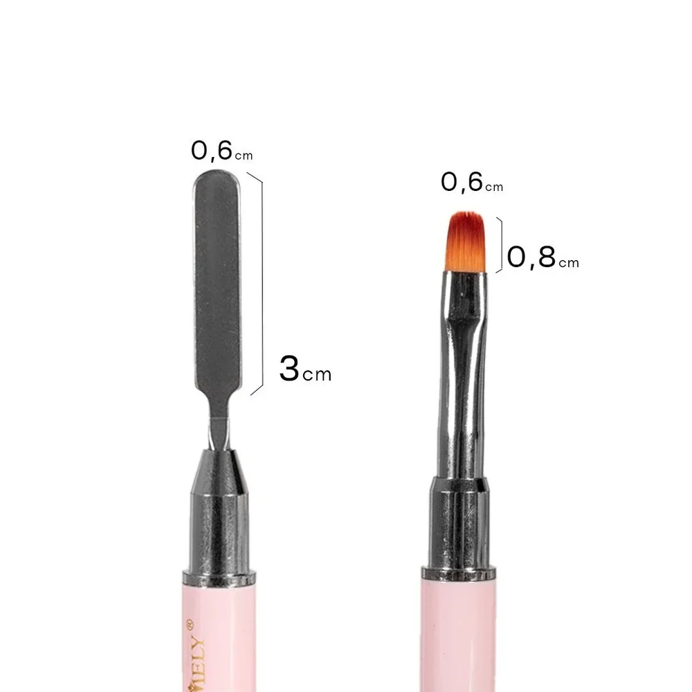 P*10 PINCEL PARA POLYGEL DOBLE PINCEL+ESPATULA MELY