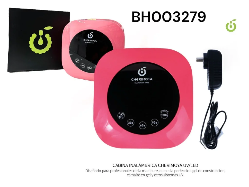 CABINA INALAMBRICA UV/LED 72W ROSA CHERIMOYA