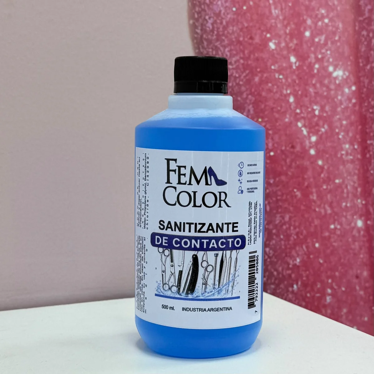 Sanitizante de Contacto Desinfeccion Azul 500ml Fem Color
