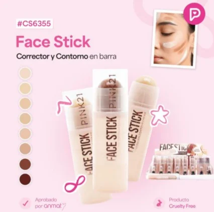Corrector+contorno en Crema Pink21