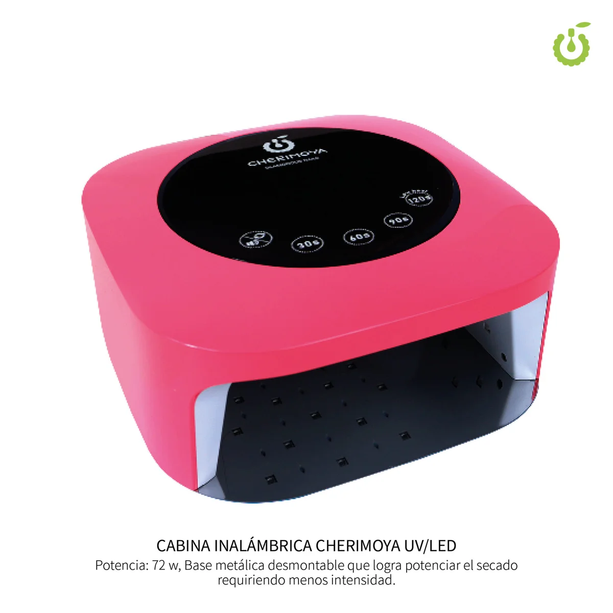 CABINA INALAMBRICA UV/LED 72W ROSA CHERIMOYA