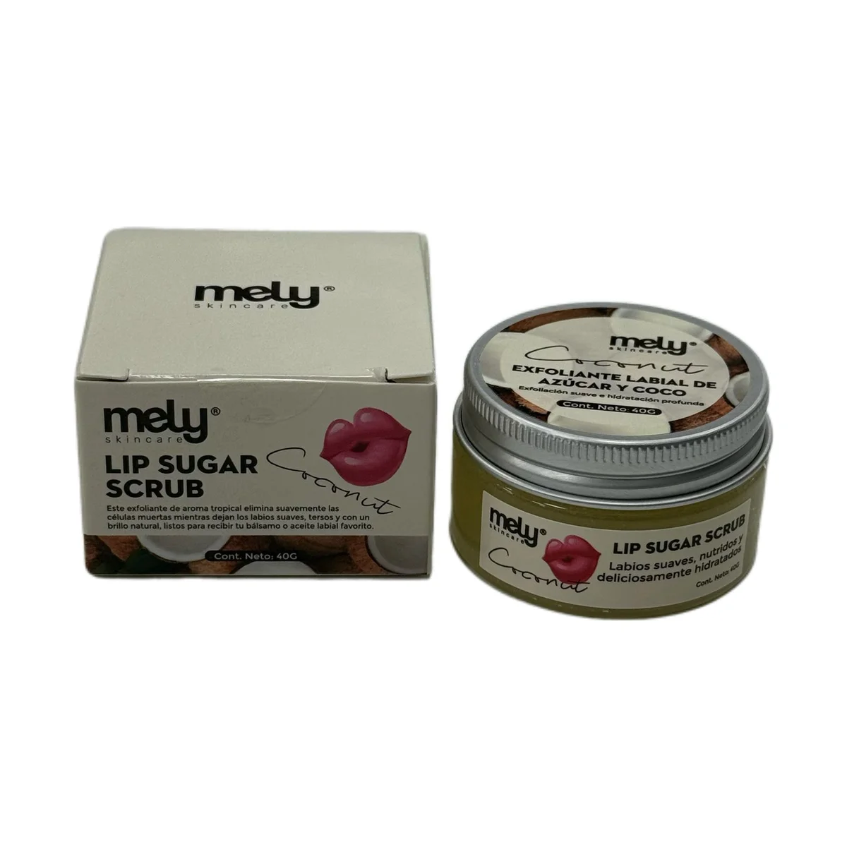EXFOLIANTE LABIAL DE AZUCAR CON CERAMIDA Y COCO MELY