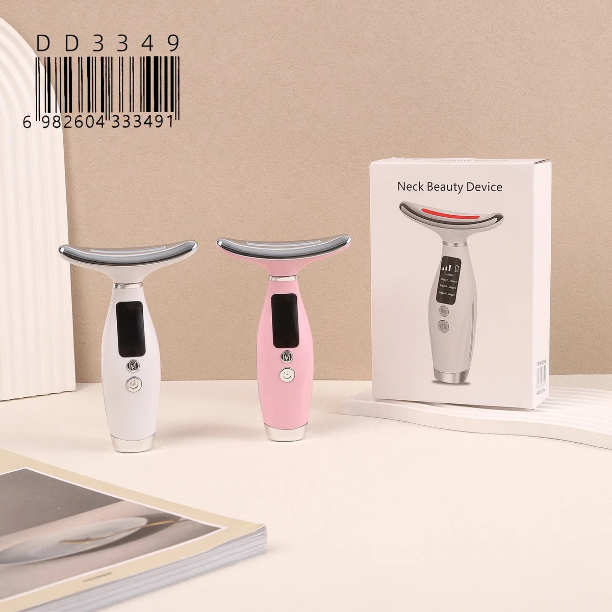 Masajeador Facial y de Cuello Reductor de Papada con Luces Led