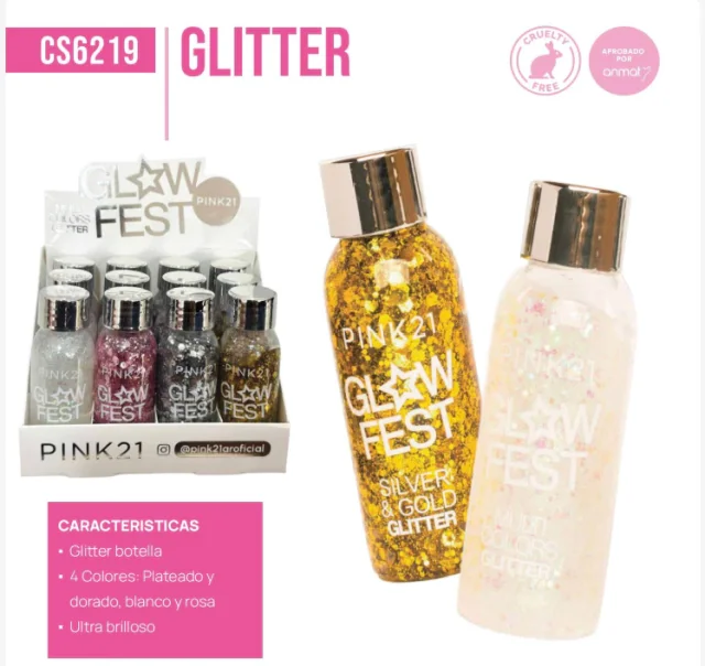 C*12 GLITTER PINK21