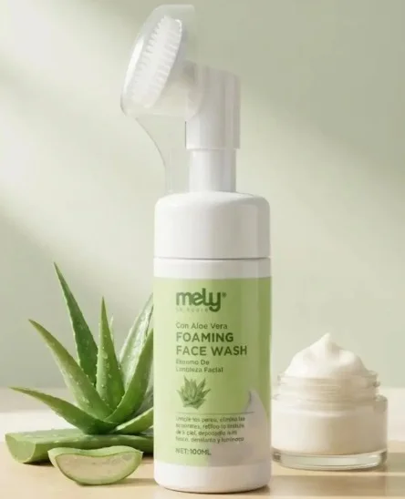 Espuma Limpiadora Facial de Aloe Vera Mely 100ml
