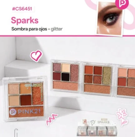 Sombra para Ojos+iluminador Pink21