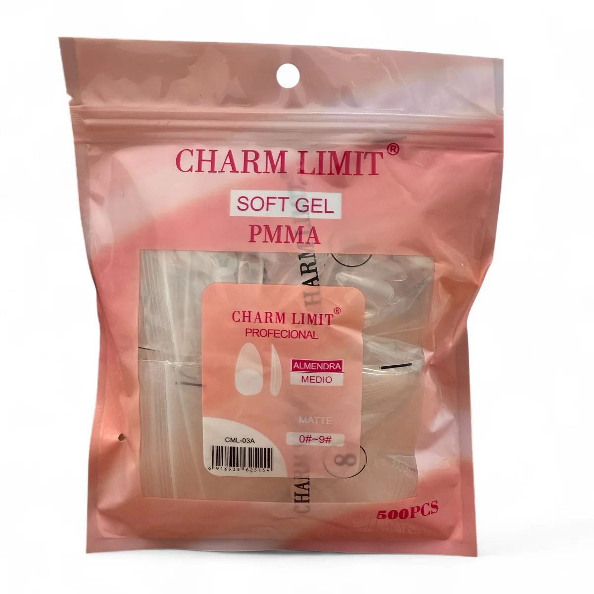 CHARM LIMIT TIPS SOFT GEL 500 PCS