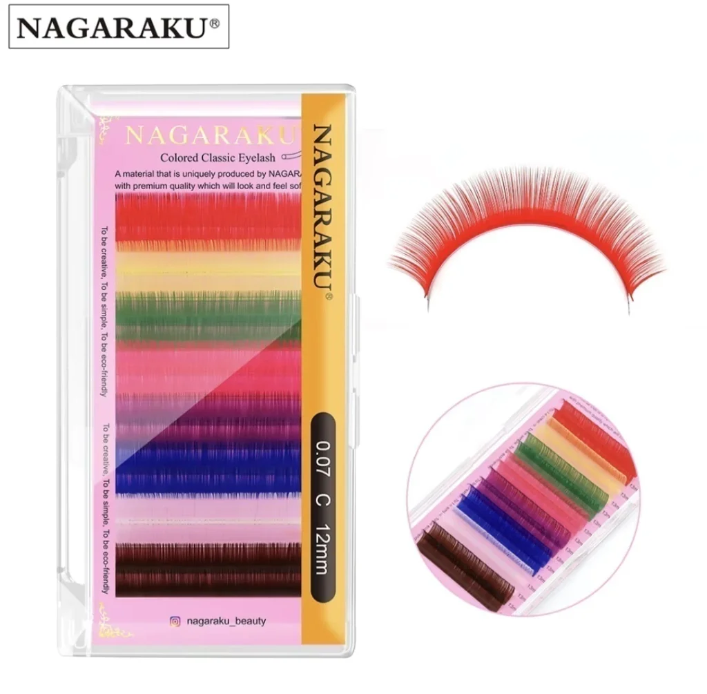 Pestanas de Colores 0.07d Medida Nagaraku