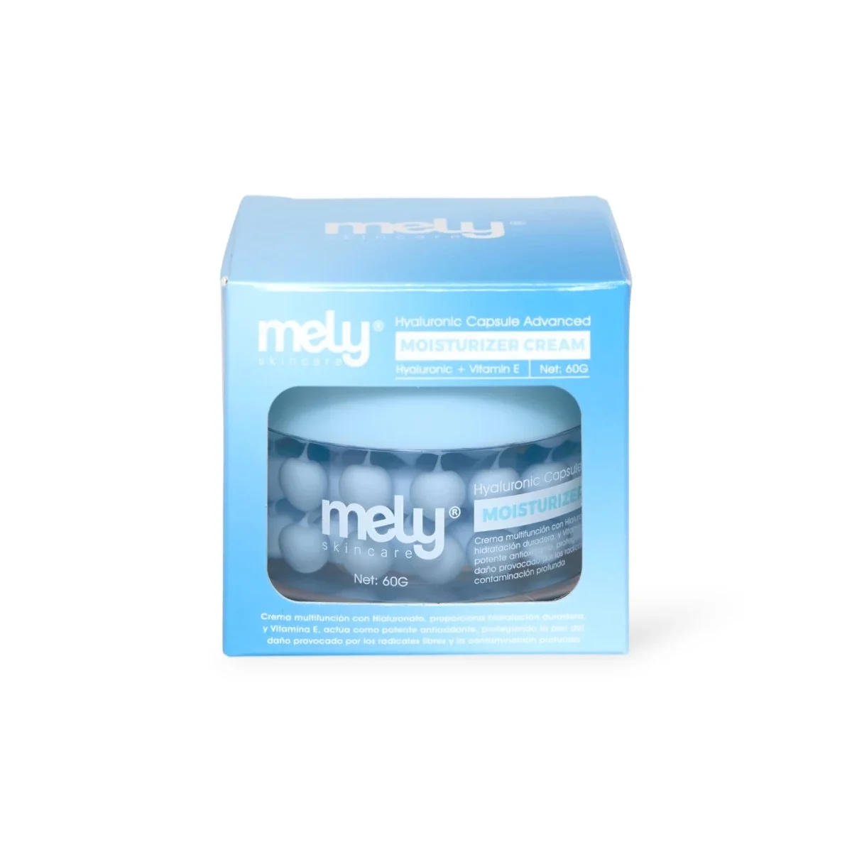 CREMA FACIAL CAPSSULA DE ACIDO HIALURONICO 2EN1 60G MELY