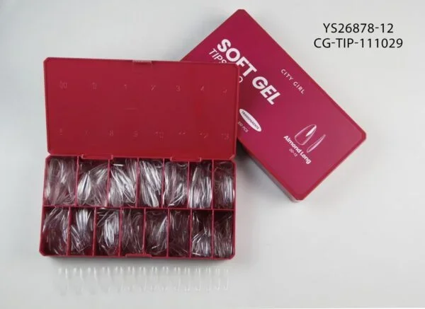 Tips Soft Gel Almond Long 510pcs City Girl