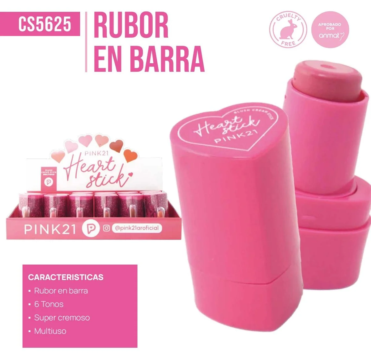C*24 BLUSH CREAM STICK PINK21