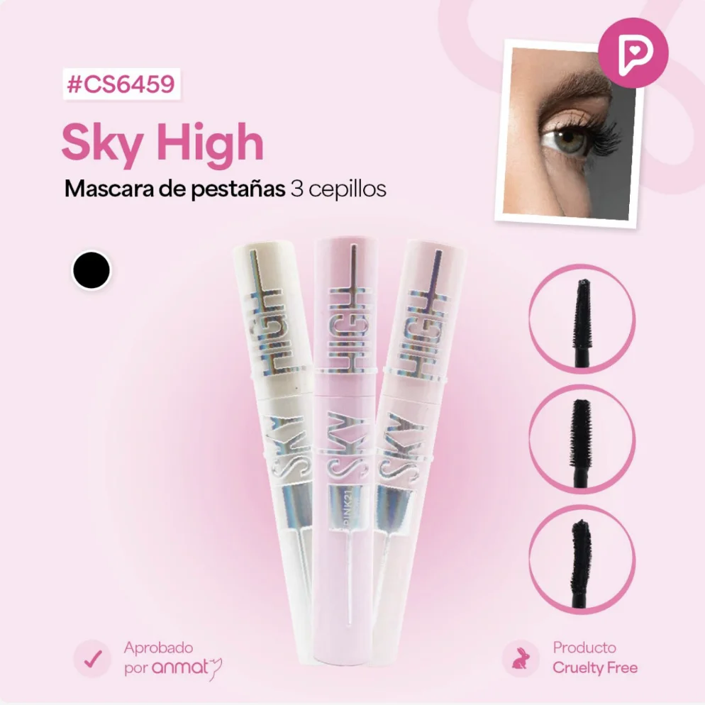 Mascara de Pestañas 3 Cepillo Sky High Pink21