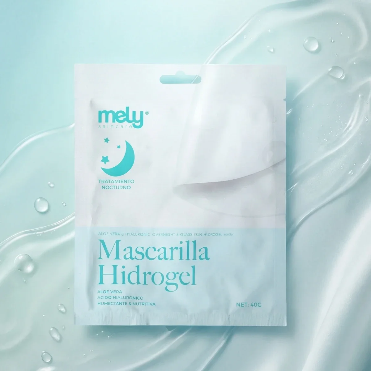 MASCARILLA DE HIDROGEL DE ALOE VERA Y HIALURONICO MELY