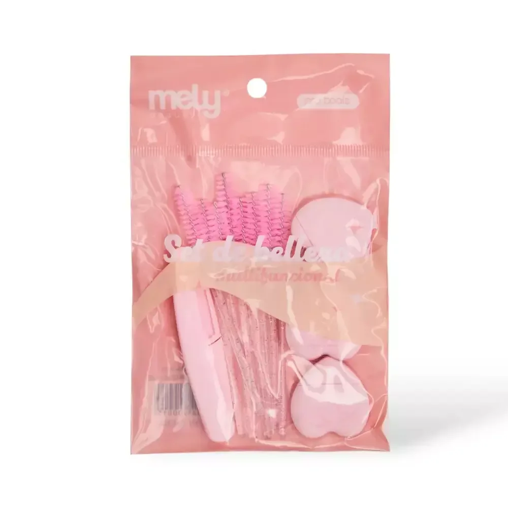 Esponjas de Maquillaje con Cepillo Cejas y Perfilador Mely