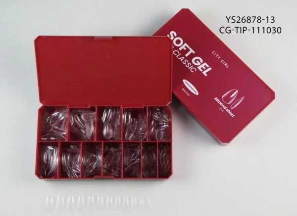 Tips Soft Gel Almond Short 504pcs City Girl