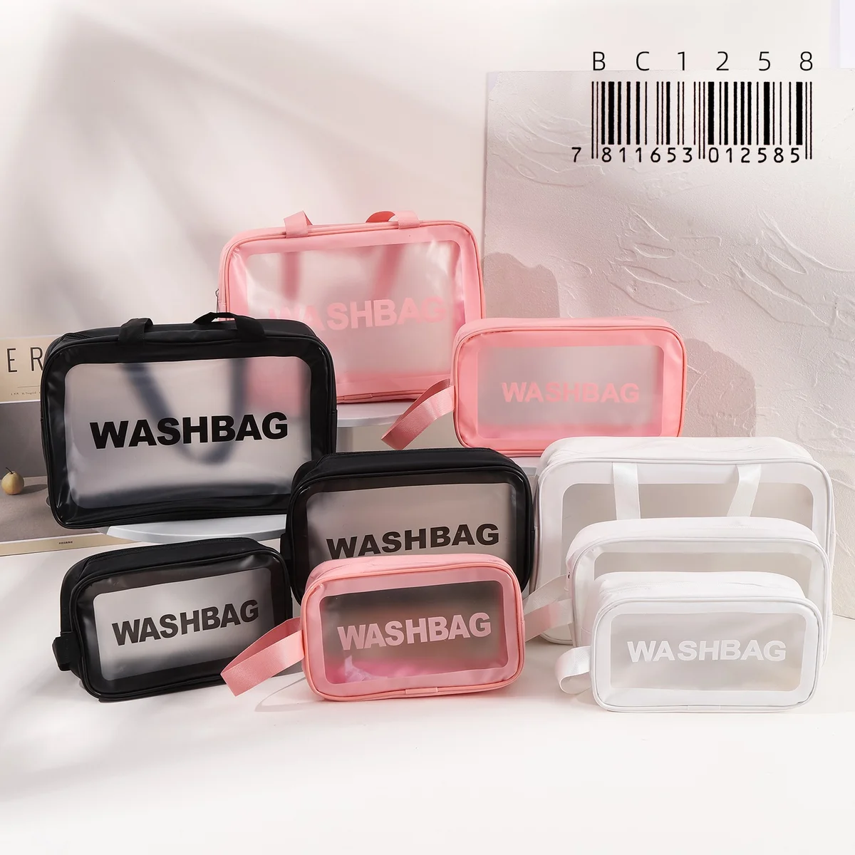 Set 3pcs Neceser Organizador de Viaje Transparente Washbag