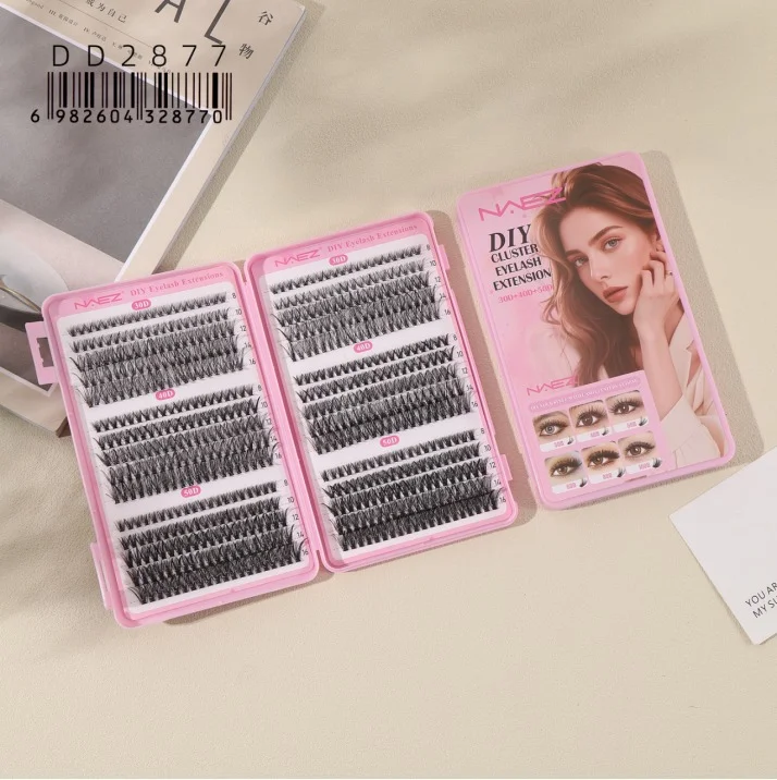 EXTENSIONES DE PESTANAS TIPO RACIMO DIY MIX 30D+40D+5D+60D+80D+100D NAEZ
