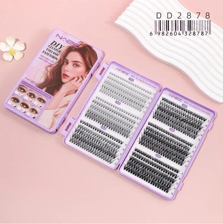 EXTENSIONES DE PESTANAS TIPO RACIMO DIY MIX 30D+40D+5D+60D+80D+100D NAEZ